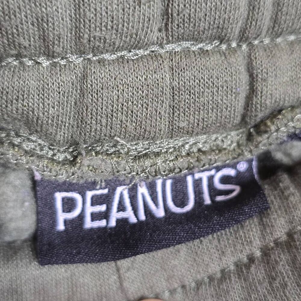 Peanuts Snoopy Olive Green Fleece Lounge Shorts XL - Picture 3 of 9